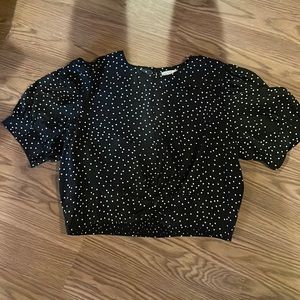 Polyester poka dot dress shirt